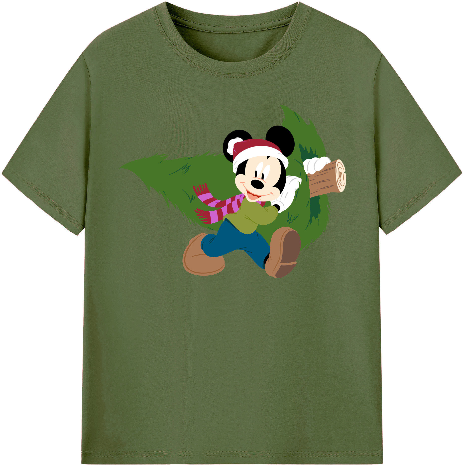 （画像用） ミッキーマウス Mickey Mouse 綿100％半袖Tシャツ（フロントプリント）